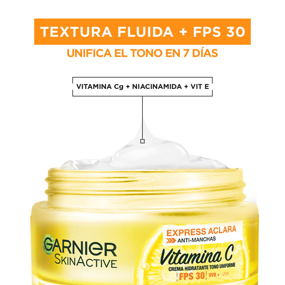 Crema Hidratante Vitamina C Garnier Componentes